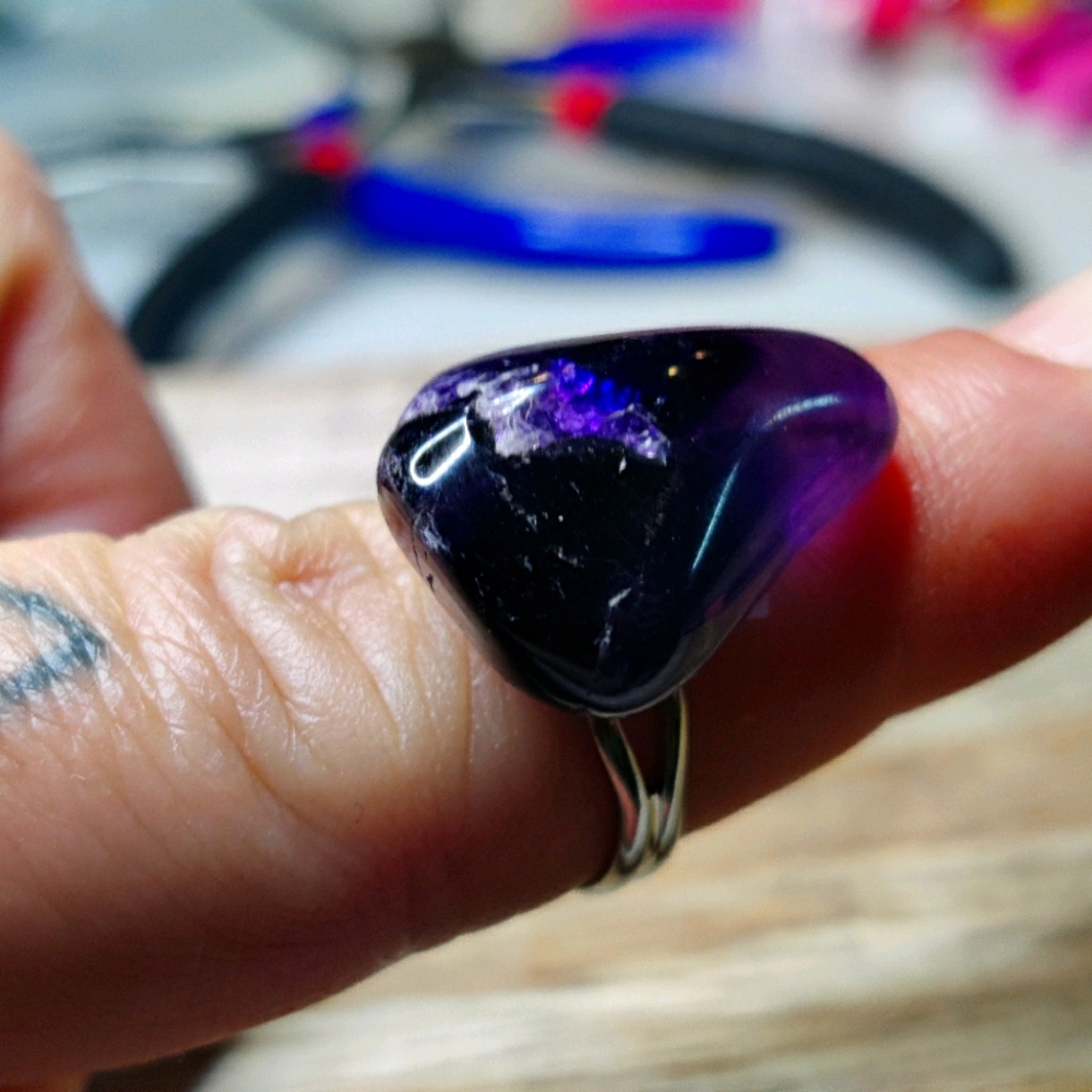 Amethyst Adjustable Ring